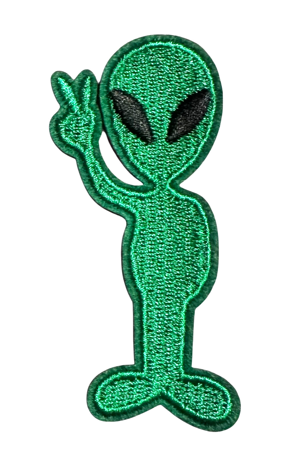 Alien Embroidery iron on patch 3+3/8 x 1+1/2-inch FREE SHIPPING