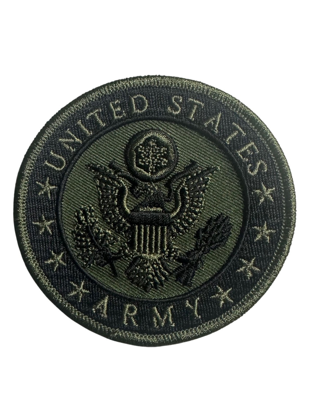 3 Inch US Army Seal Logo Embroidered Iron On Patch – Subdued United States 70-D