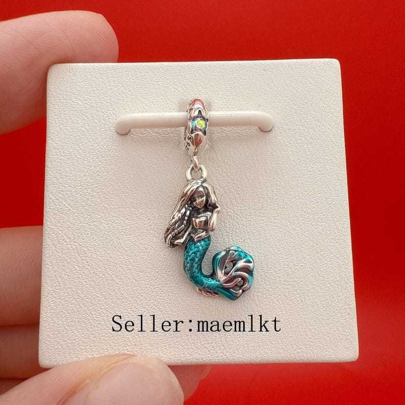 New 925 Sterling Silver Ariel Charm For Bracelet,The Little Mermaid Charm