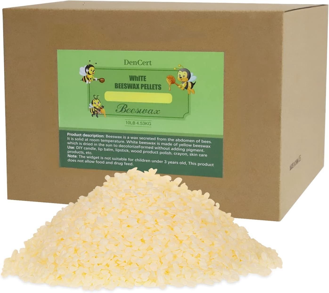 Beeswax Pellets 10LB Cosmetic Beeswax Triple Filtered Beeswax Pastilles for C…