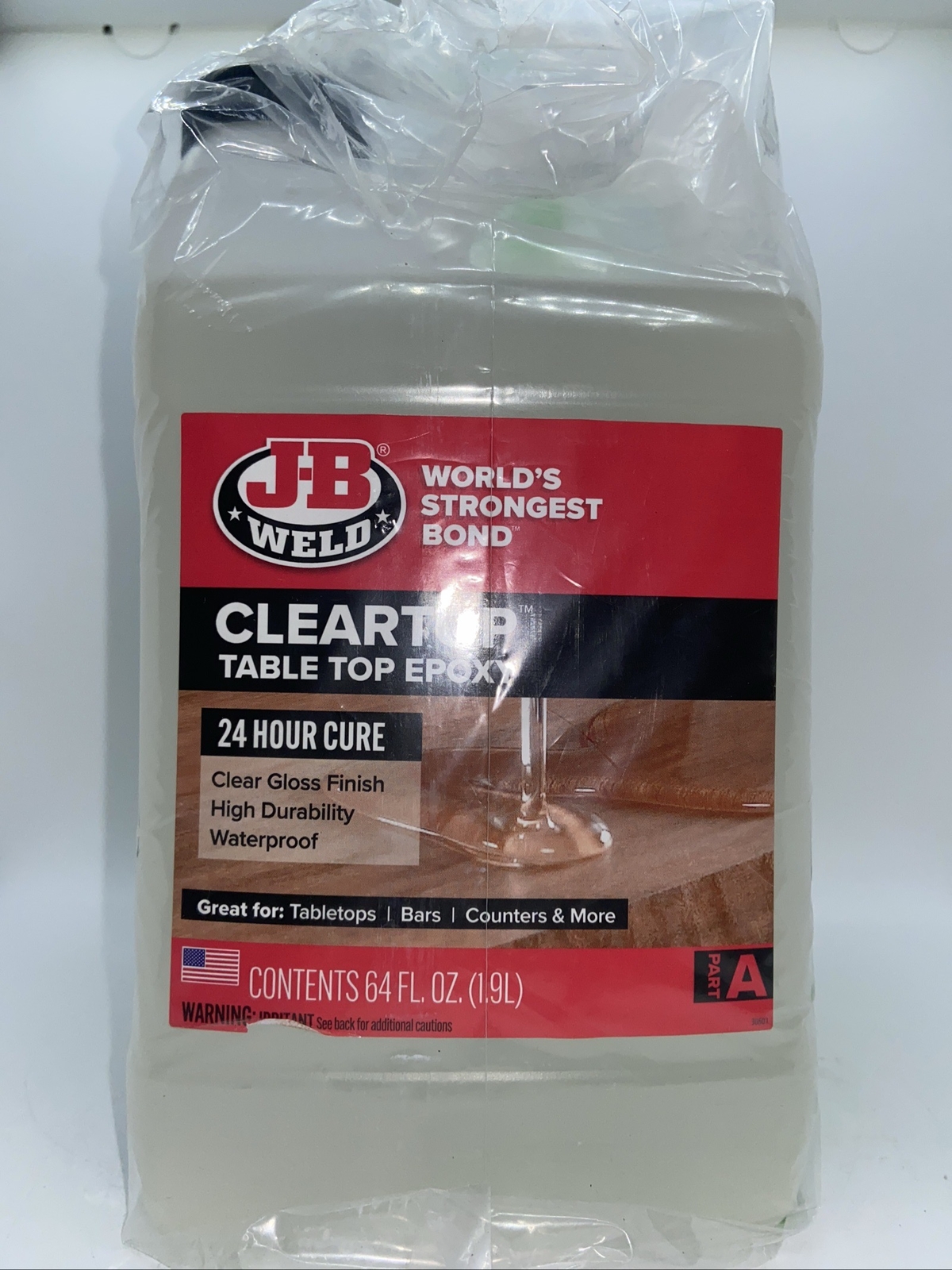 JB WELD Tabletop Epoxy, 1 Gallon Kit, 24 Hour Cure, Clear***FAST FREE SHIPPING**