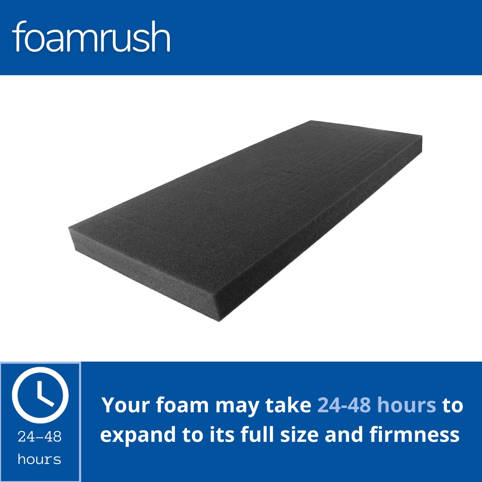 34″ x 96″ Charcoal High Density Upholstery Foam Couch Replacement Cushion USA