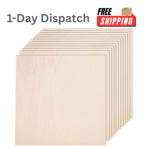 12 Pack 12×12 Inch Basswood Sheets 2mm Thick for DIY Crafts Model Making