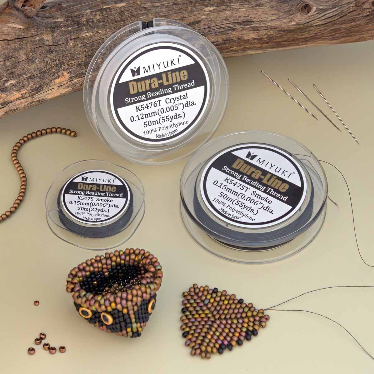 Beading Thread Miyuki Dura-Line DUR01550 BK Smoke 0.15 mm 50 m 18 lbs Test