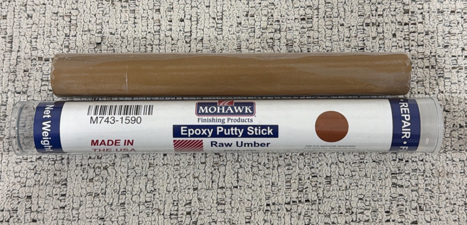Mohawk Epoxy Putty Raw Umber 2oz Stick M743-1590