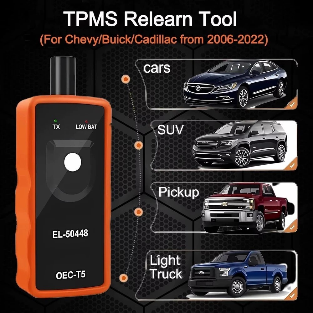 TPMS Relearn Tool, Automotive Tire Pressure Monitor Sensor Activation Reset Tool