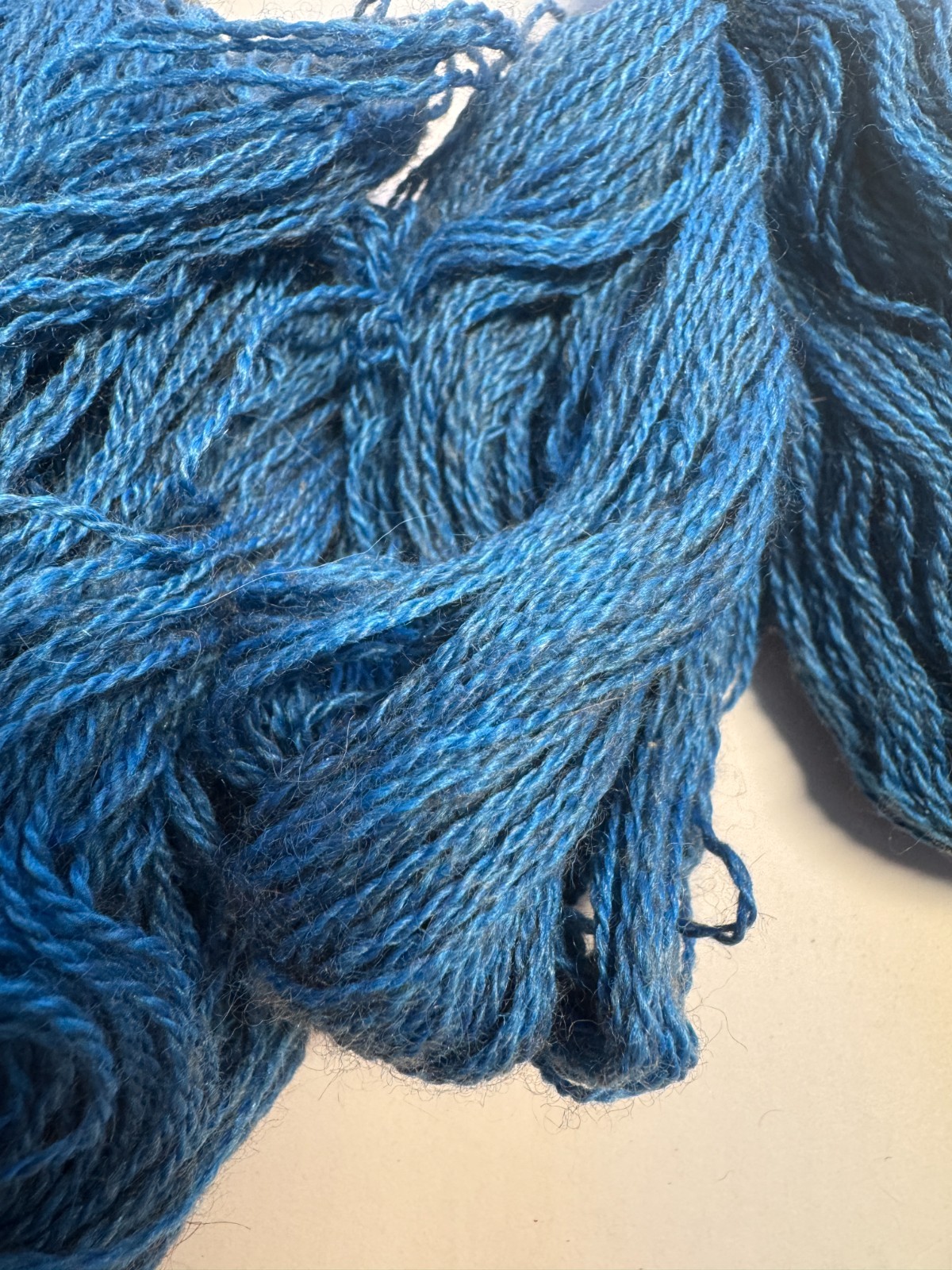 LOUET MOOI YARN – 2 Skeins “Azure” Bison Cashmere Bamboo 350 yds ea