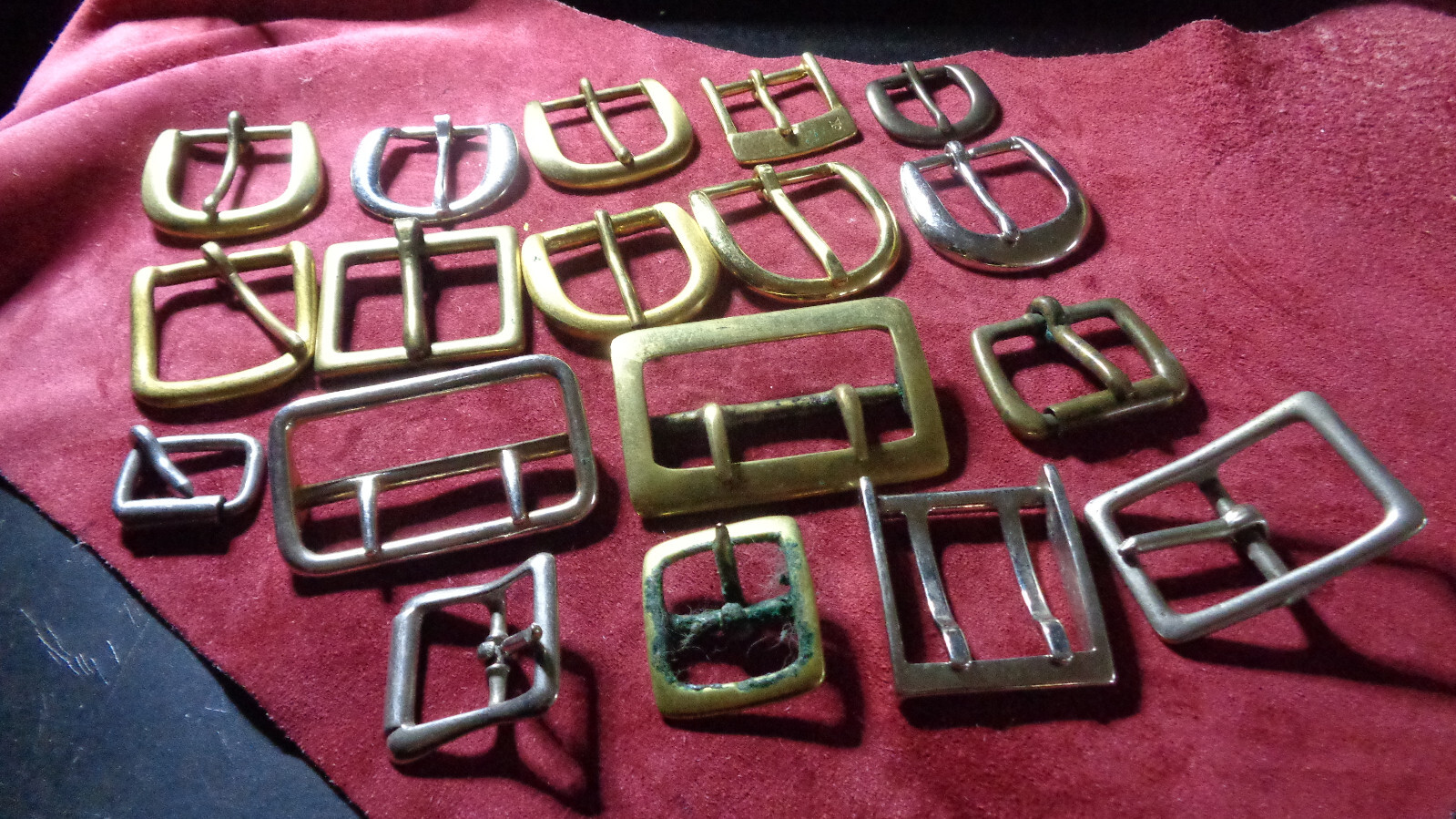 1pc Metal Heel Bar Buckles Brass Roller Rectangle Buckle Leather Crafts Accessor