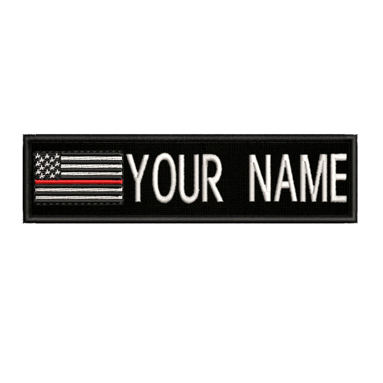 Custom Embroidered Name Tag Hook Loop Patch Motorcycle Biker Patches 5″ x 1.3″