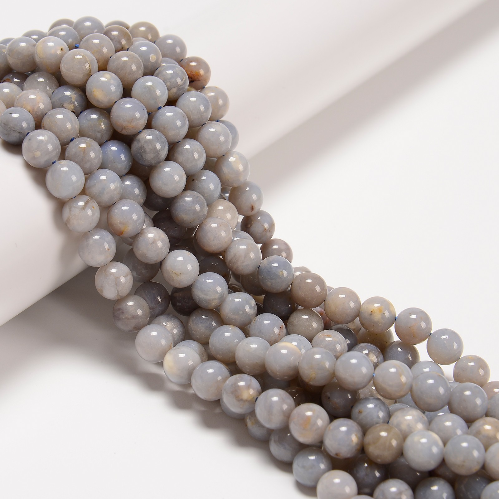 Natural Multi Color Blue Opal Smooth Round Beads 6mm 8mm 10mm 12mm 15.5″ Strand