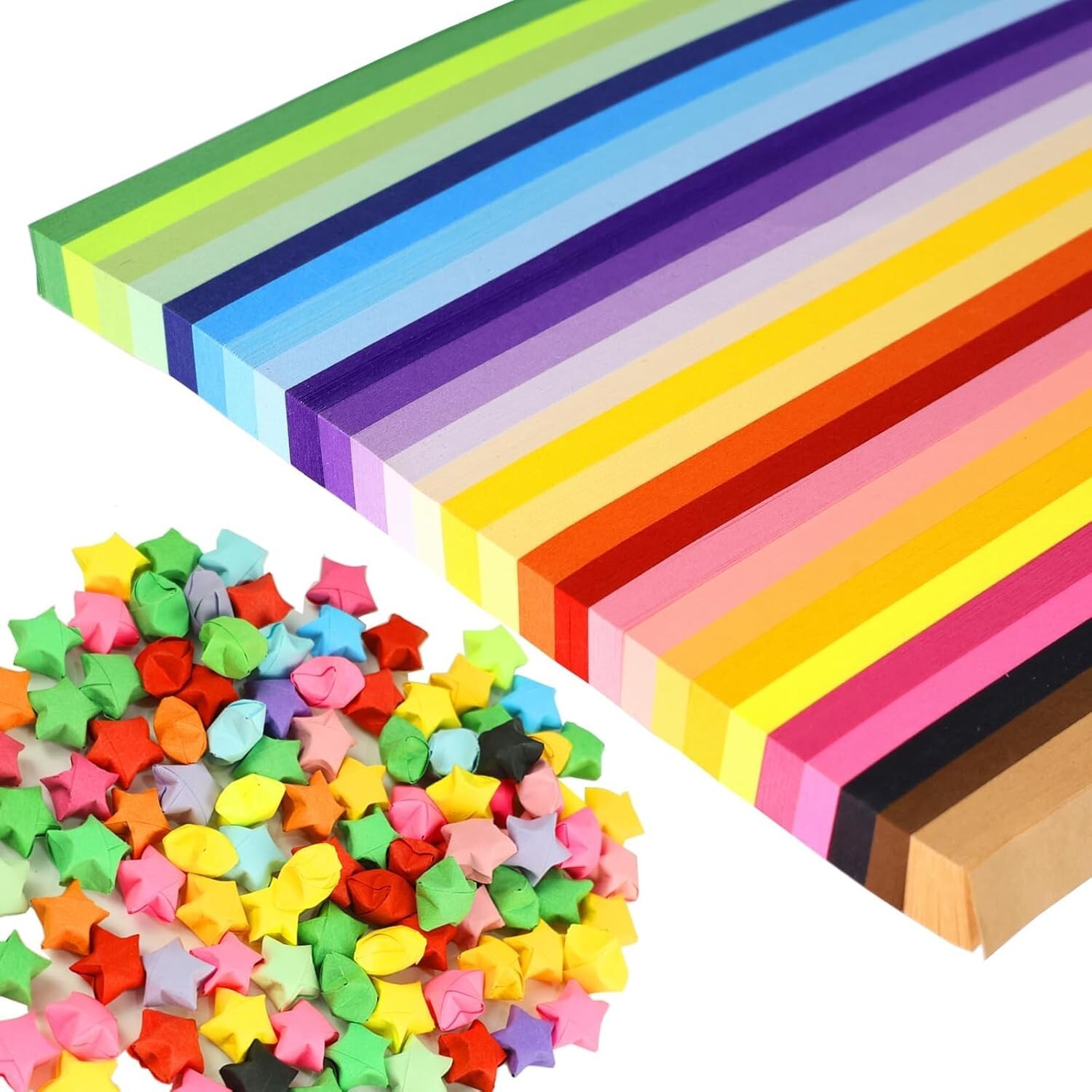 1512 Sheets Origami Star Paper Strips 27 Assortment Color Star Papers Lucky Wish