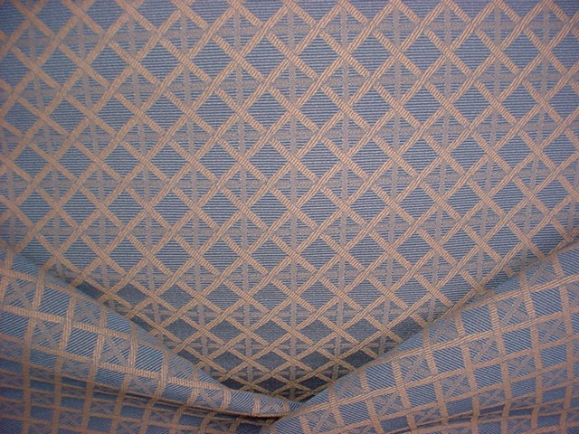5-7/8Y Kravet 18906 Indigo Wheat Textured Lattice Trellis Upholstery Fabric