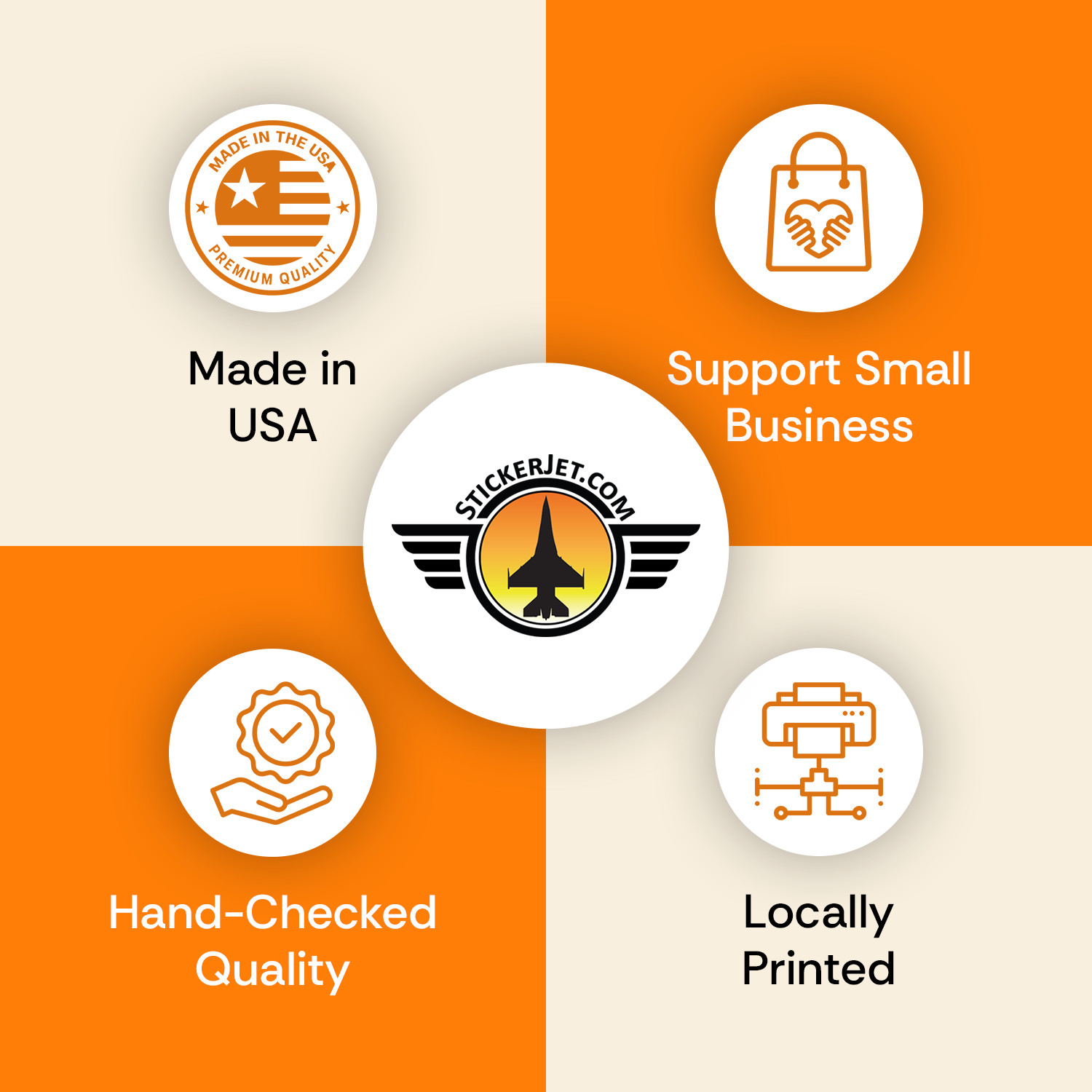 StickerJet Handmade with Love Sticker – Round Labels, 500 Count Stickers