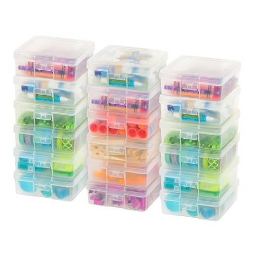 Clear Storage Cases – 18-Pack – Made in USA – Plastic Bead – Small