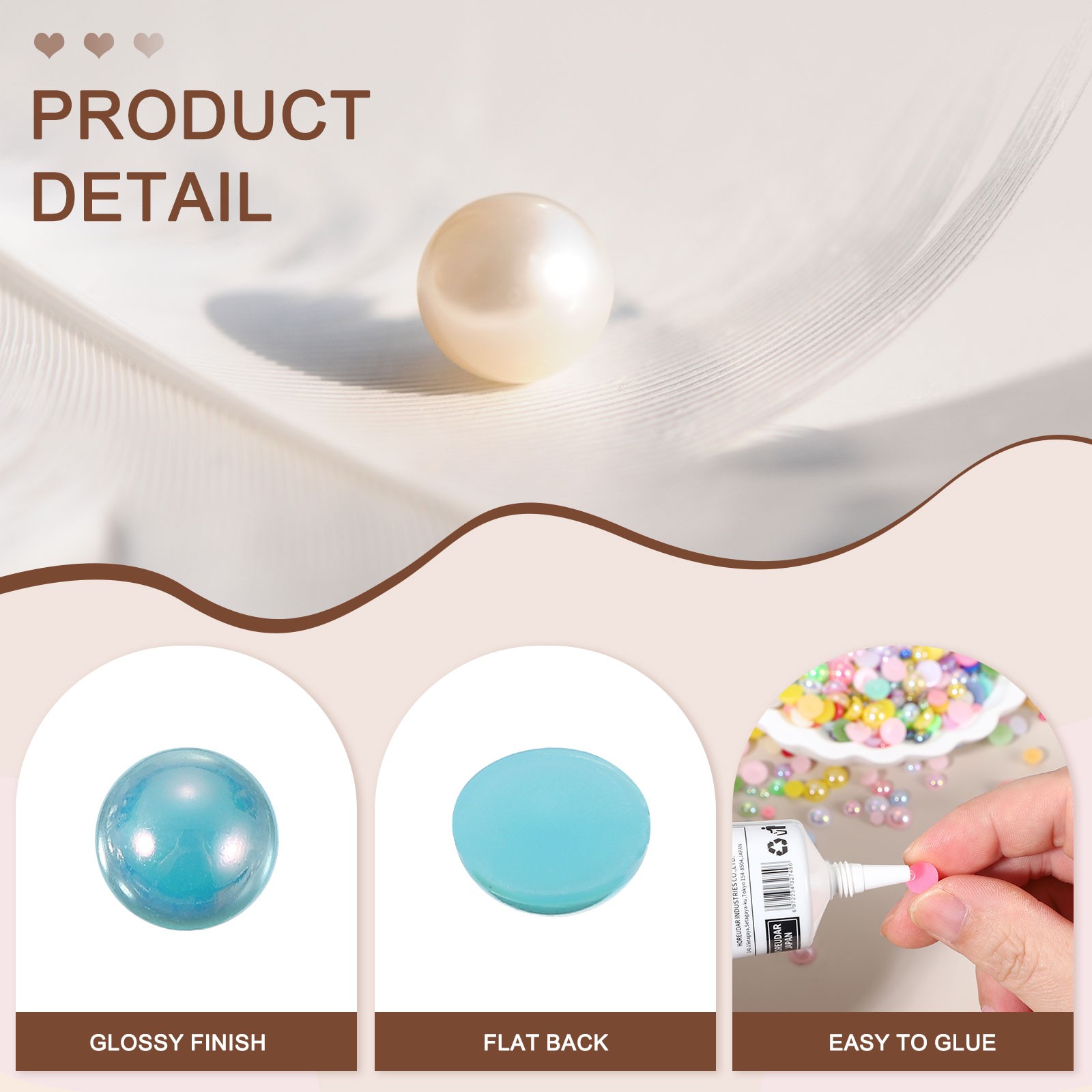 100g 2-10mm Mix Pearls, Lake Blue/Beige/Light Blue