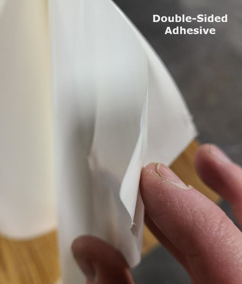 1.0 mil White Opaque Mounting Laminate Two-Sided Permanent Self-Adhesive