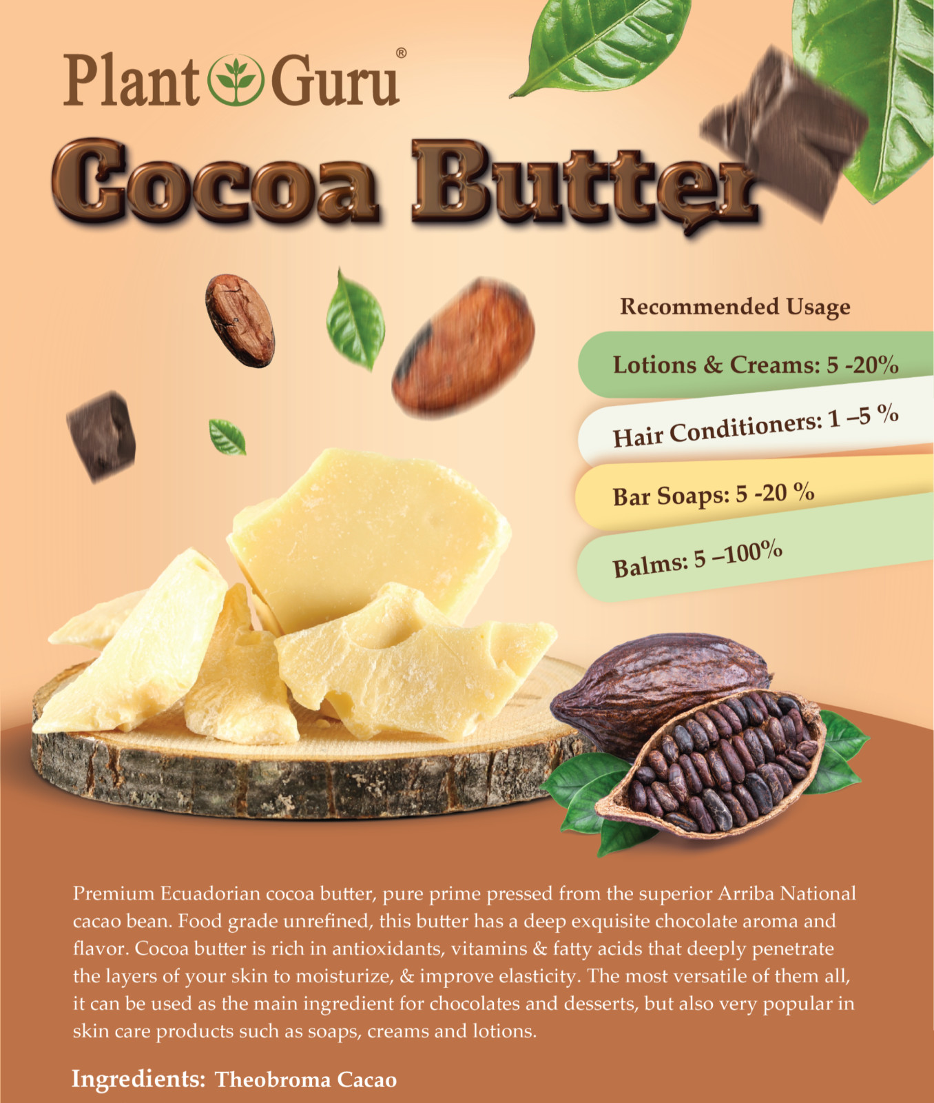 8 oz. Butters 100% Pure Raw Natural Organic For Skin Face Body Hair