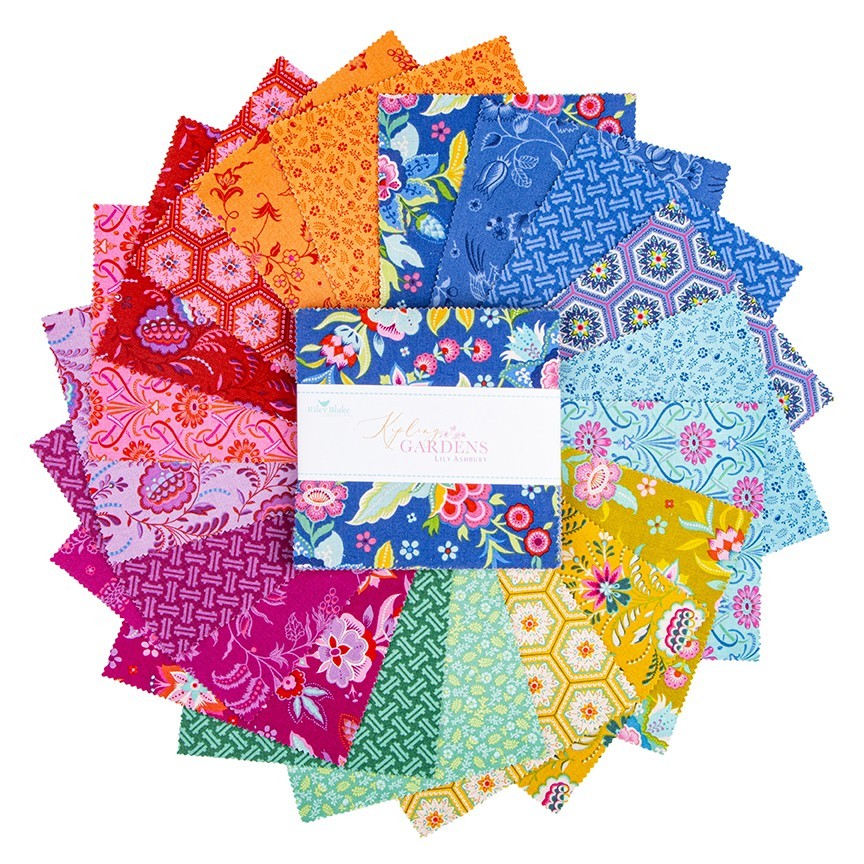 Kipling Gardens 5″ x 5″ Squares, Riley Blake $3.99 Ships ANY Amount Of Fabric