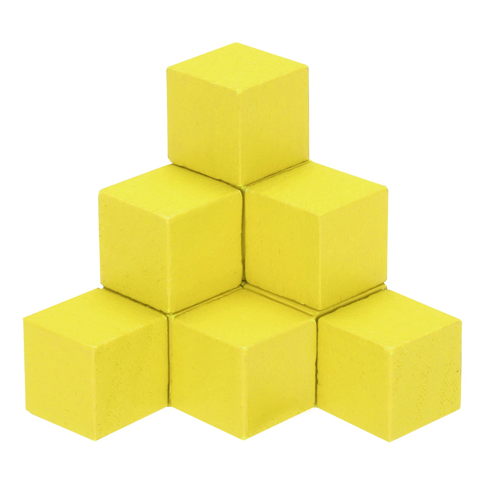 50Pcs Crafts Wooden Cube 2cm Square Yellow Natural Solid Wood Crafts Blocks