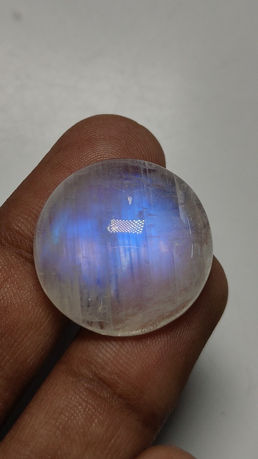 AAAAA Quality Natural Rainbow Moonstone Cabochon Round Shape Loose Gemstone 23MM