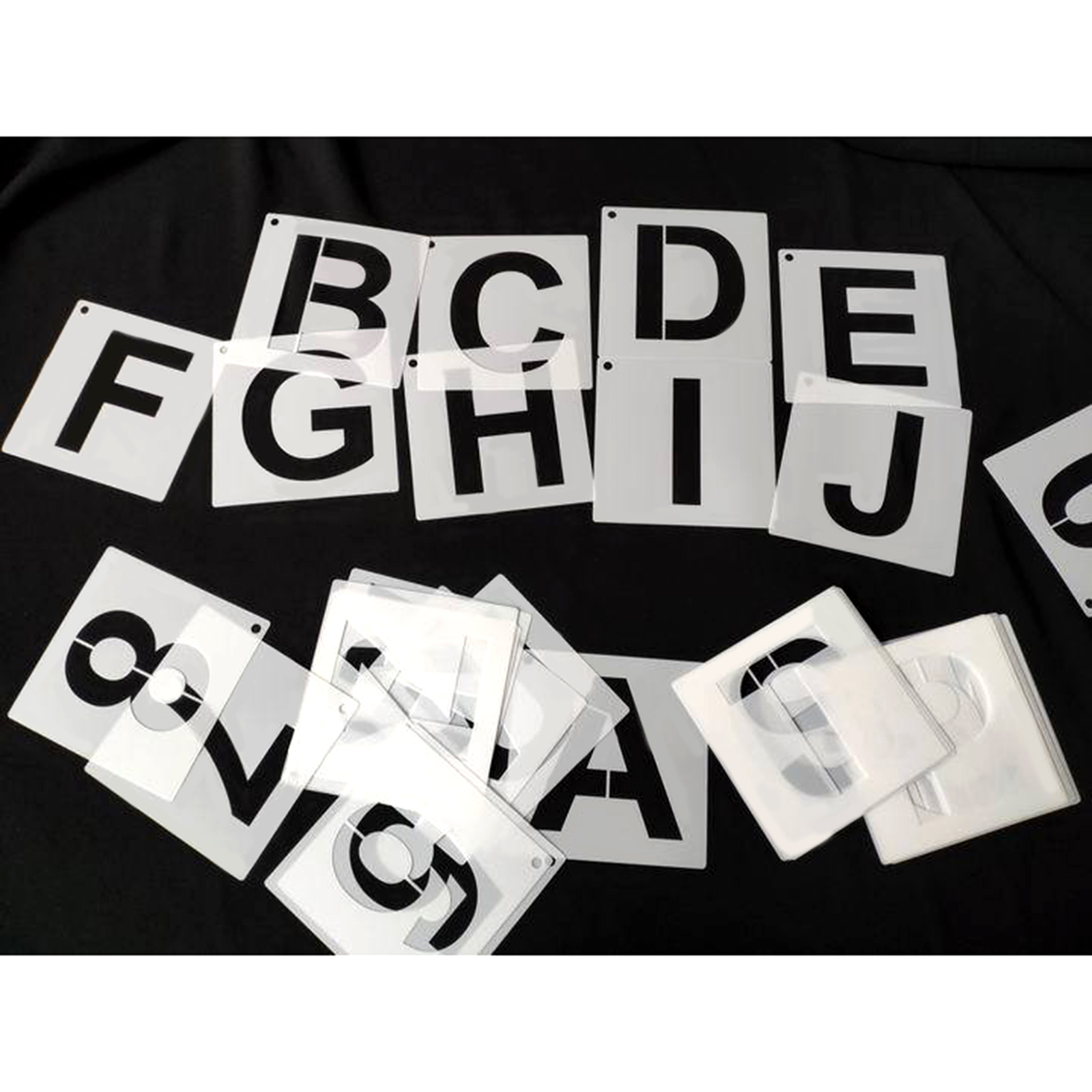 36pcs 3 Inch Letter and Number Stencils Reusable Washable Alphabet Stencils P5D8