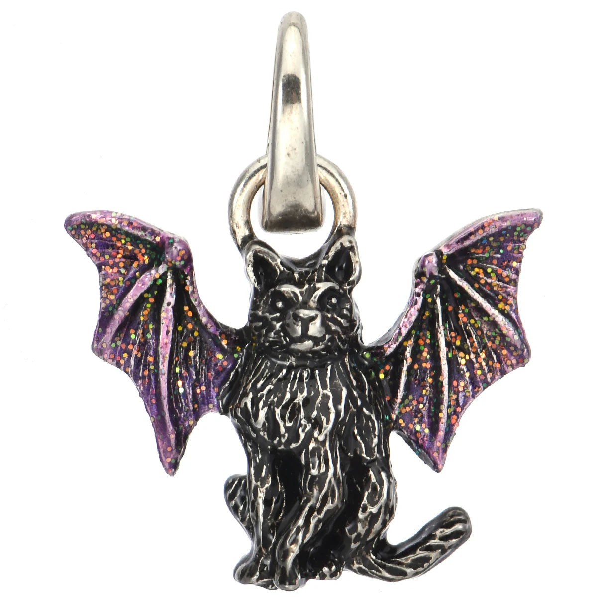 Kirks Folly Baby Bat Cat Open Ring Charm – silver ox