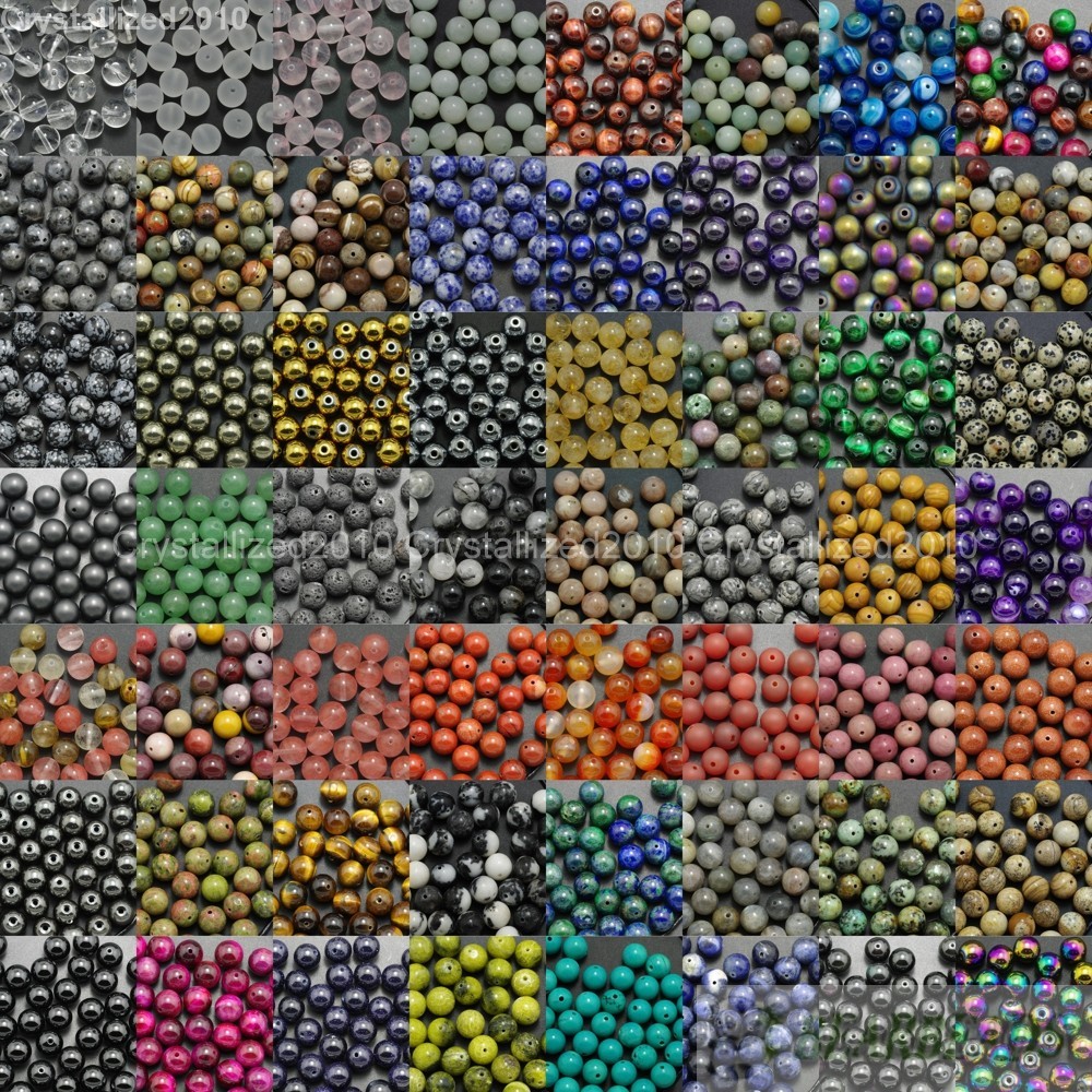 Wholesale Natural Gemstone Round Ball Spacer Loose Beads 4mm 6mm 8mm 10mm 12mm