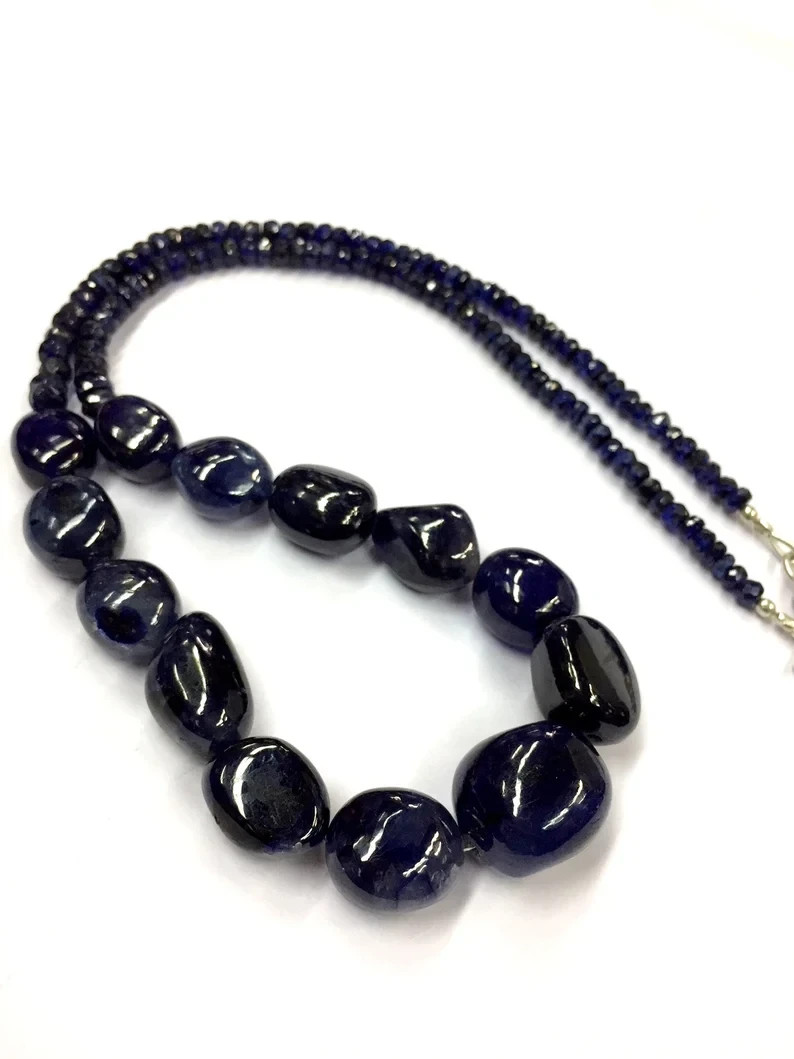 Extremely Beautiful Natural Blue Sapphire Beads Smooth Latest New Design Beads.