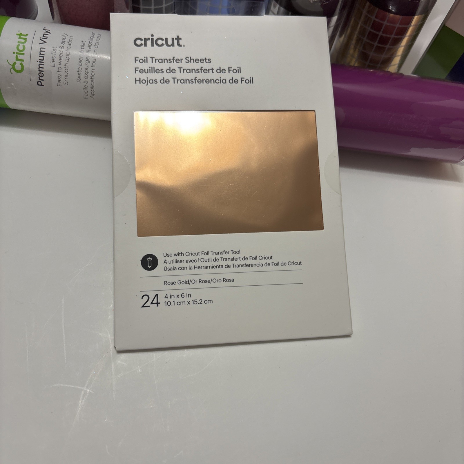 Bulk Lot Cricut 15 Items.Iron-On, Permanent Vinyl, Glossy, Removable, Foil, Card