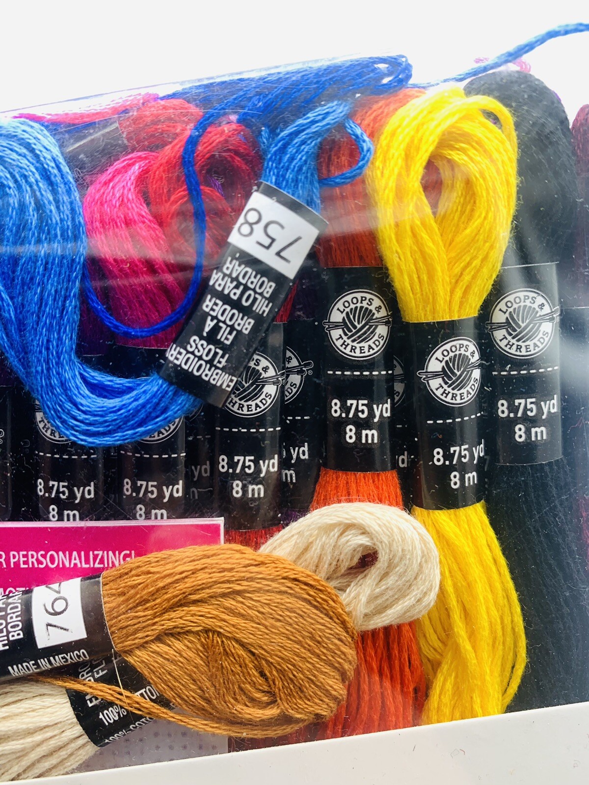 Loops & Threads Craft Cord Floss Pack 105 Skeins Multiple Colors New Open Box