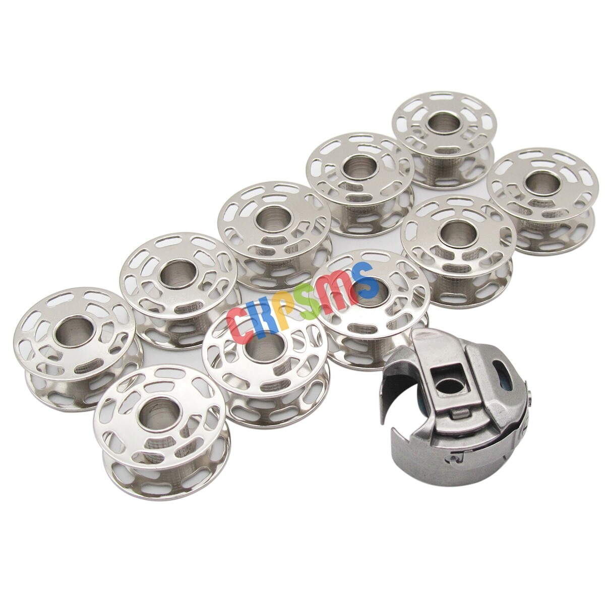 Bobbin Case +10 Bobbins For Bernina Artista 180,185,190 200,560 580,640,730