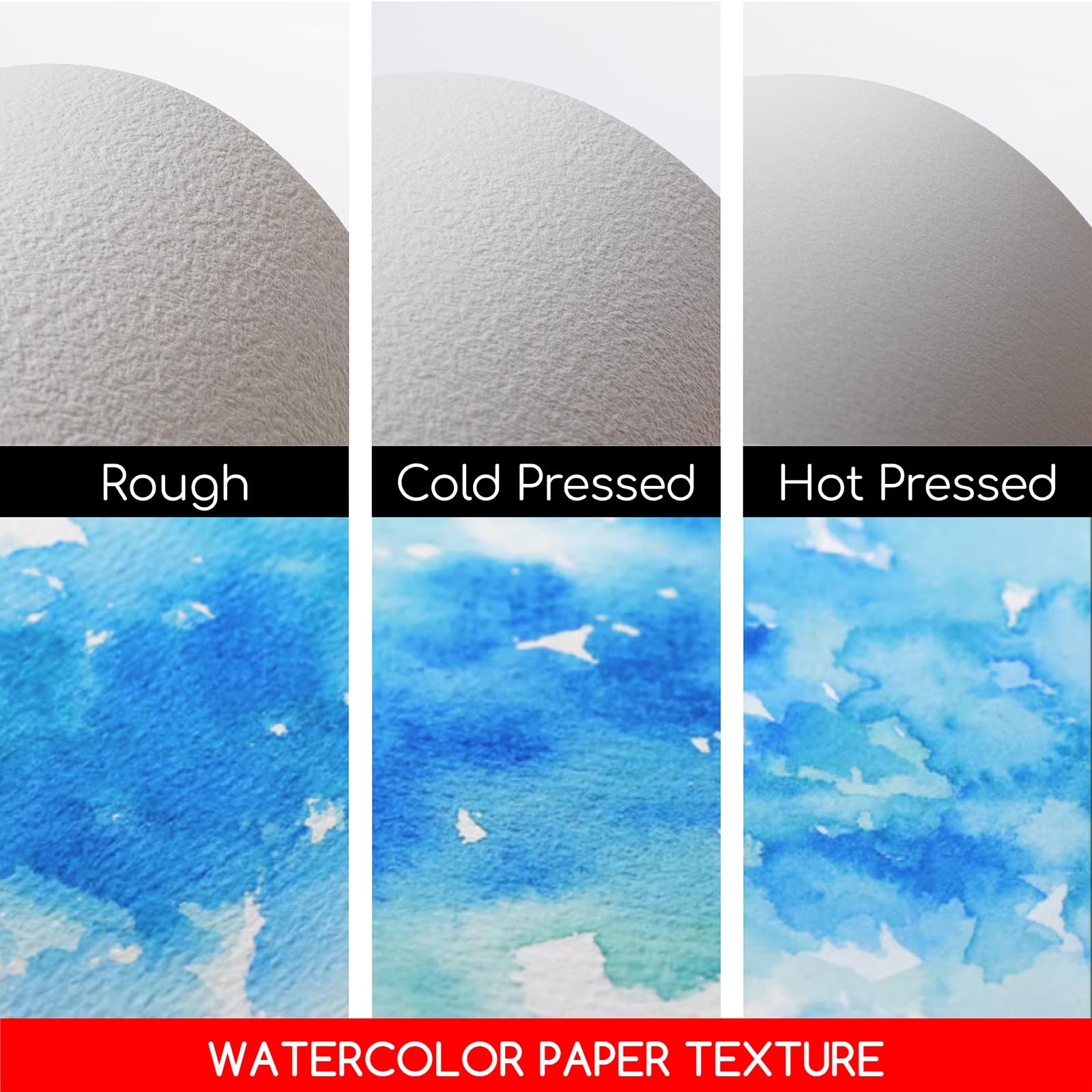 MEEDEN 10X7 Cotton Watercolor Paper Block, Textured Surface Watercolor Paper,