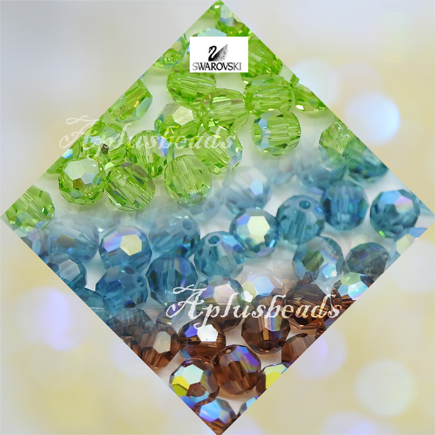 Authentic SWAROVSKI Crystal #5000 AB Coated Round Beads 5mm Various 36pcs