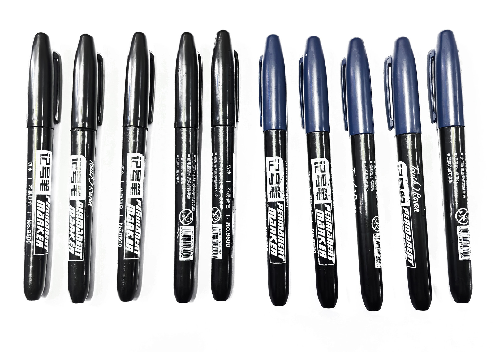 6 PCS Permanent Marker Pen Manga Drawing Markers Black Blue Red Waterproof Ink S