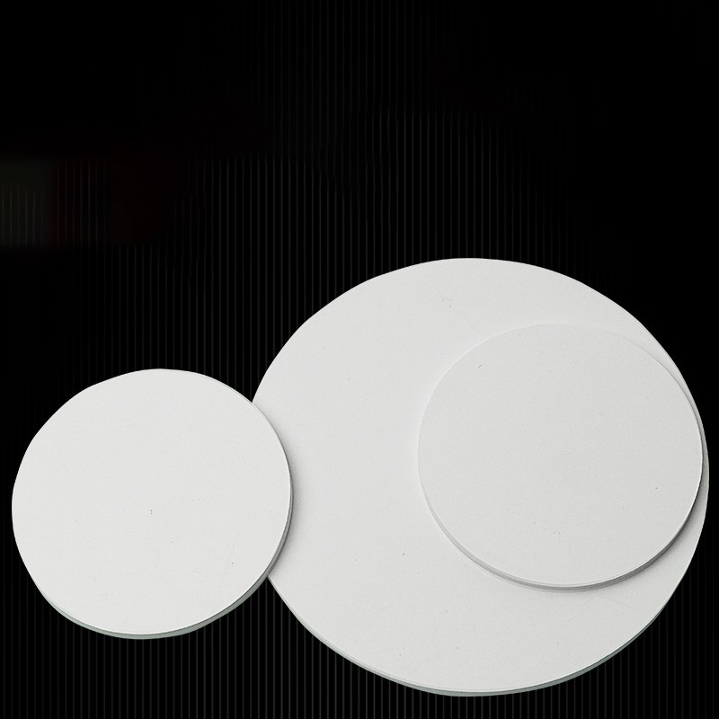 White PVC Plastic Laser Cut Circle Discs Various Custom Size Cut Thick 3mm-30mm
