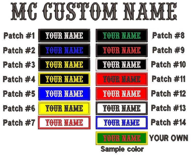 BIKER, MC CUSTOM NAME EMBROIDERED PATCH, IRON ON/SEWON FAST SHIPPING, USA SELLER