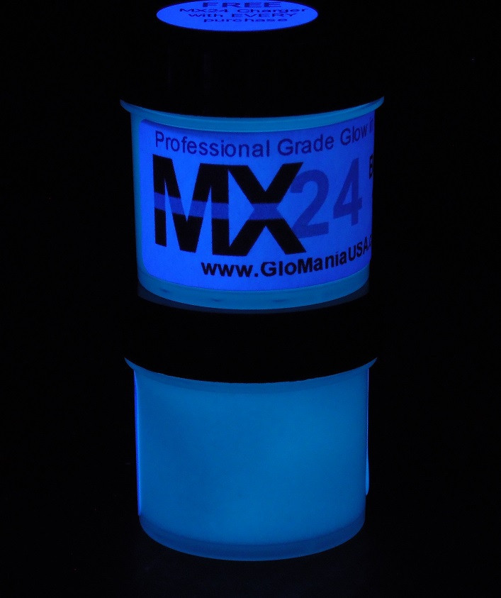 BLUE MX24 Extreme Glow in the Dark Paint Day Invisible 2oz