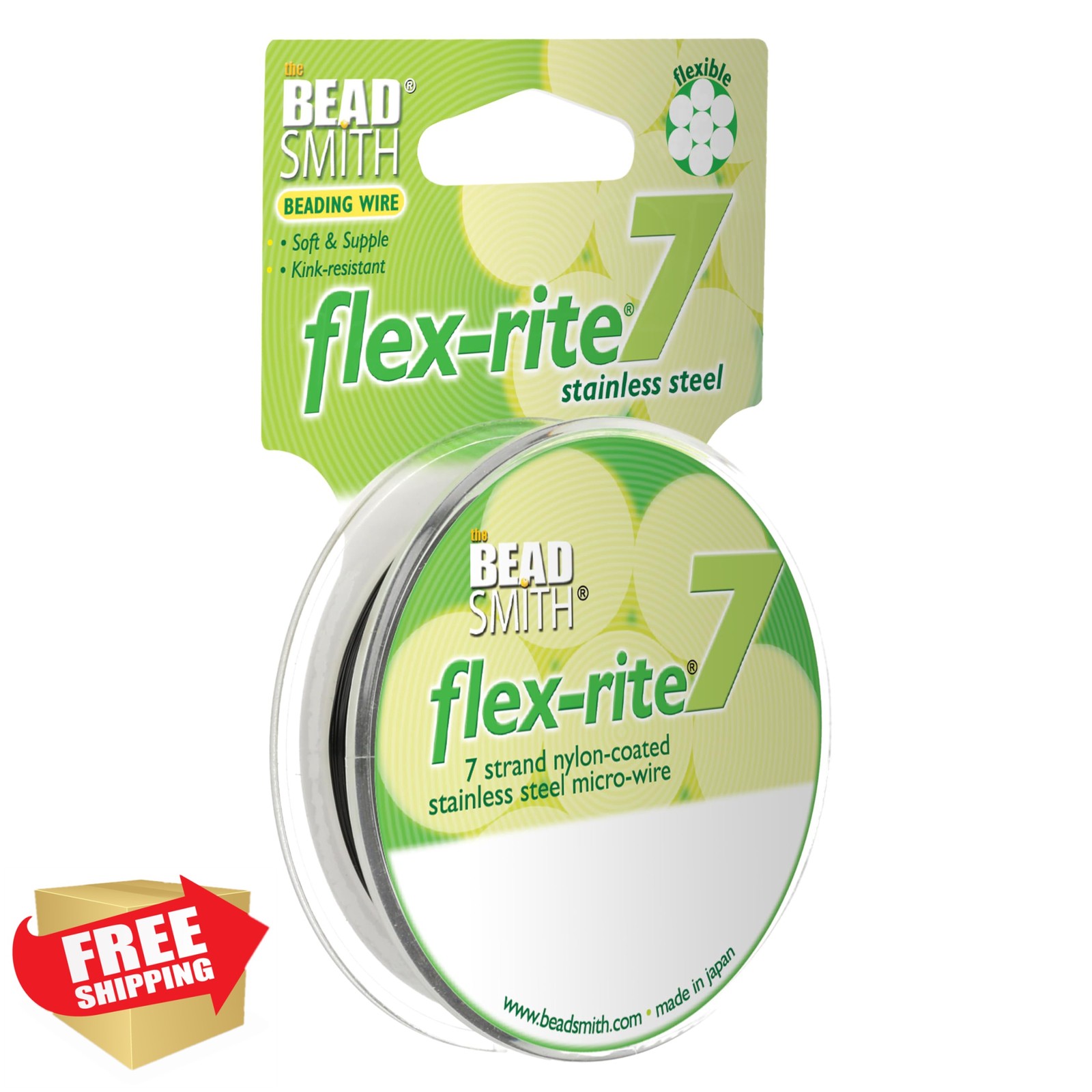 Beadsmith Flex-Rite 0.012″ x 30ft Black Beading Wire