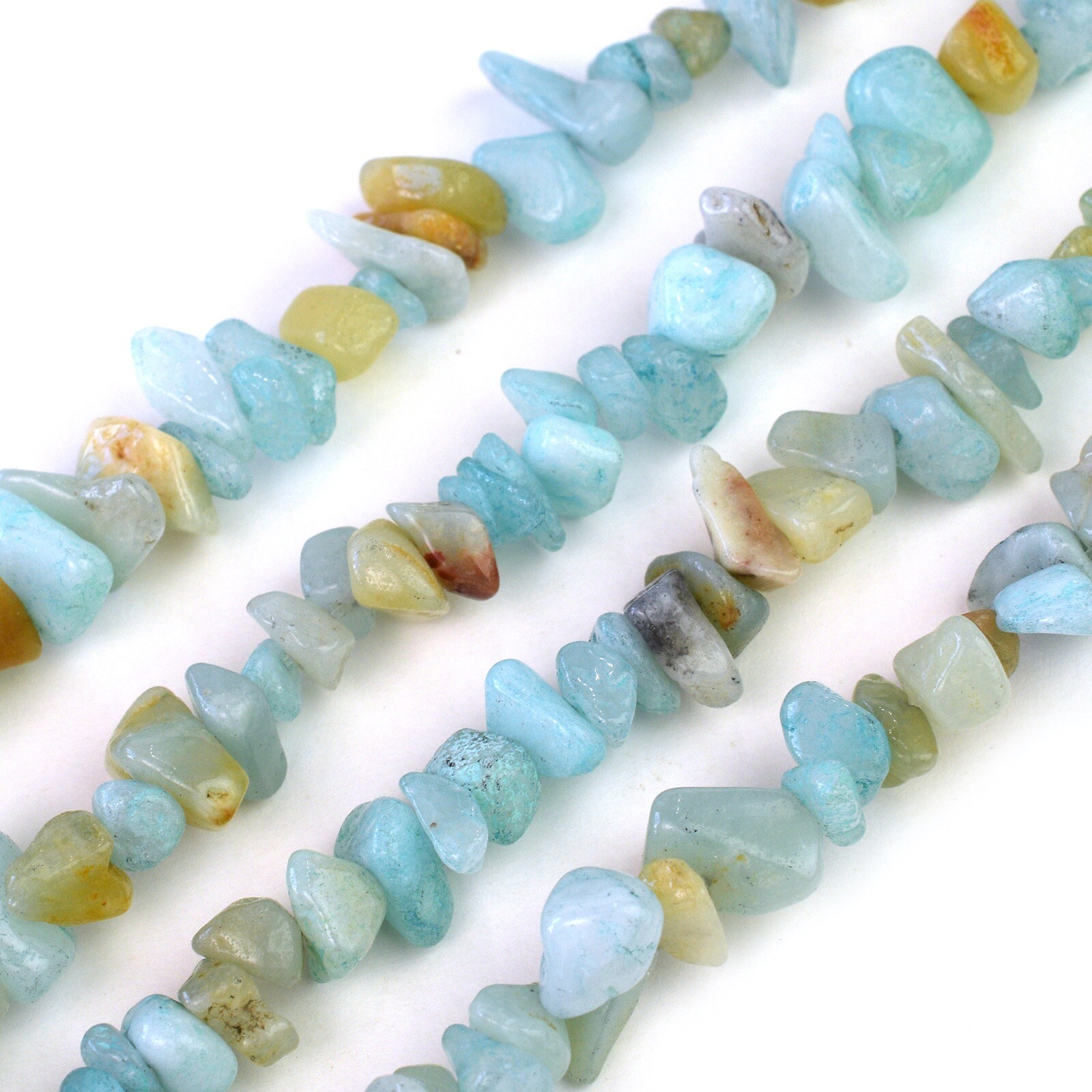 Natural Amazonite Chip Beads 32” Strand 5~8mm Jewelry Making Bulk Loose