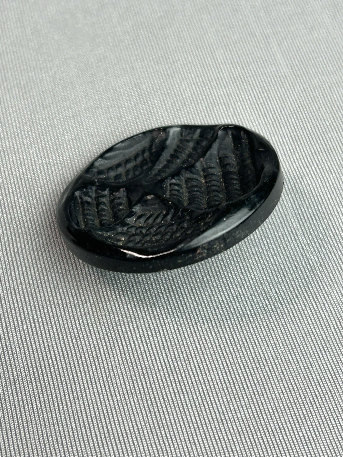 Black Textured BIG Chunky Plastic Coat Buttons Set Of 3