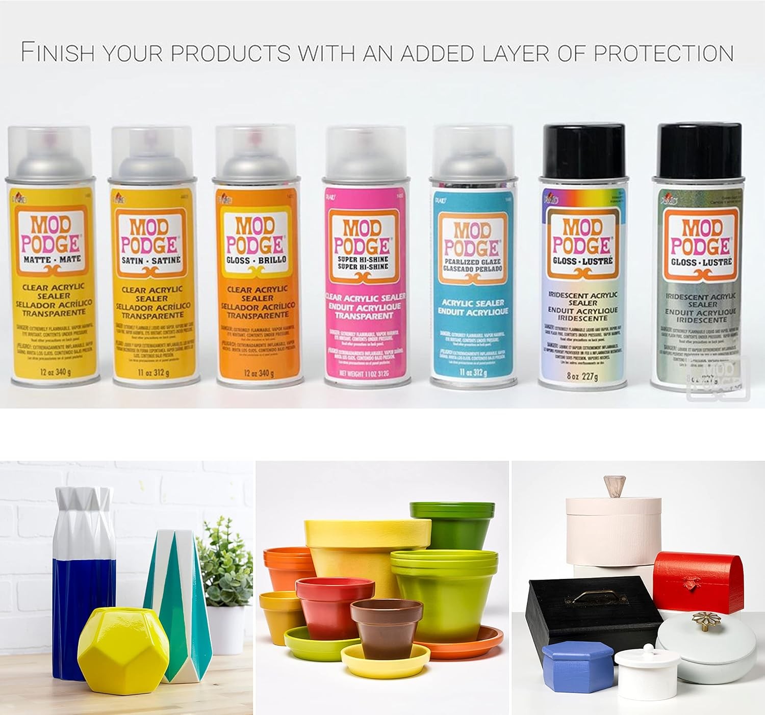 Plaid Mod Podge Spray Clear Gloss Shine Craft Coat Acrylic Sealer 12oz / 340g
