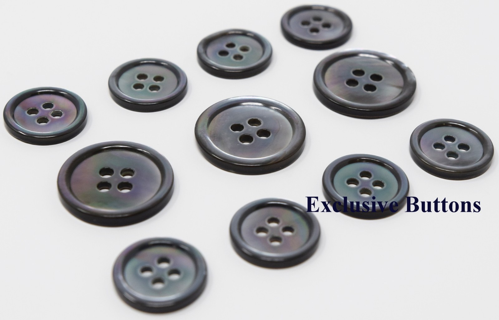 Smoke Mother of Pearl (MOP) Buttons Set for Suit Jacket or Sport Coat or Blazer