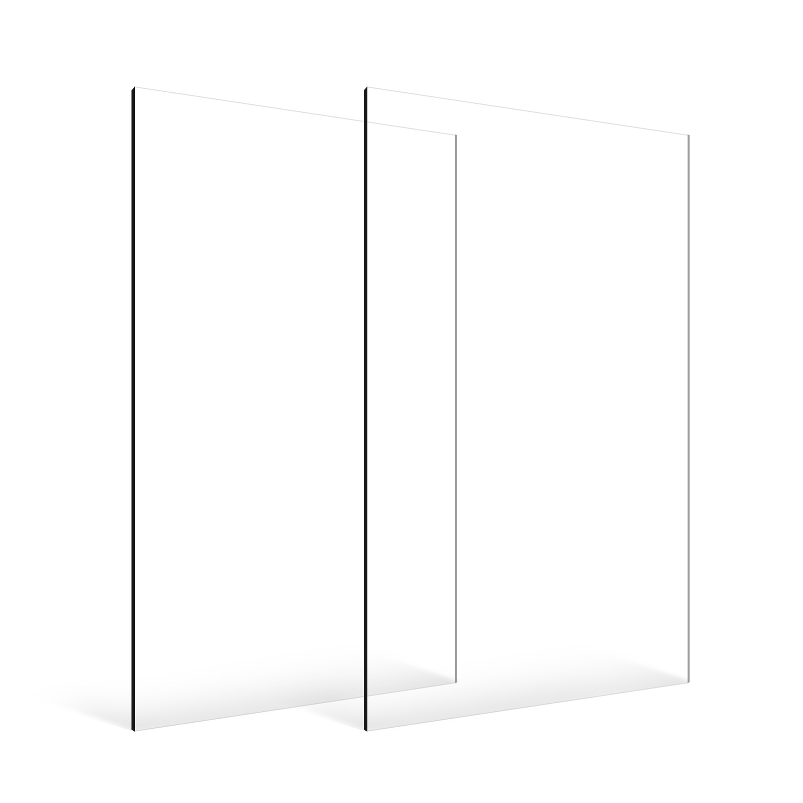 2-Pack Plexiglass Acrylic Sheets 24 x 48 Inch Plastic Sheets 1/8 Inch Thick