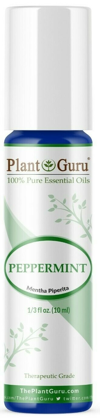 4 pc Essential Oil Roll On Set Pure Lavender, Peppermint, Tea Tree, Eucalyptus