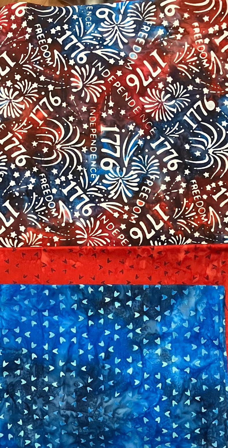 HTF 1776 Celebrating 250 Years Northcott batik fabrics, Scott Flanagan, 3 prints