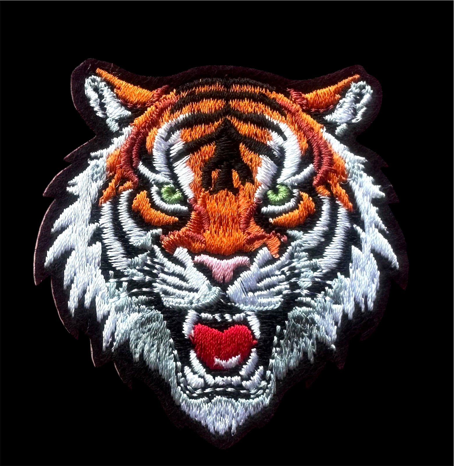 tiger Embroidered Iron-On Applique patch 2+1/4 x 2+1/2-inch FREE SHIPPING