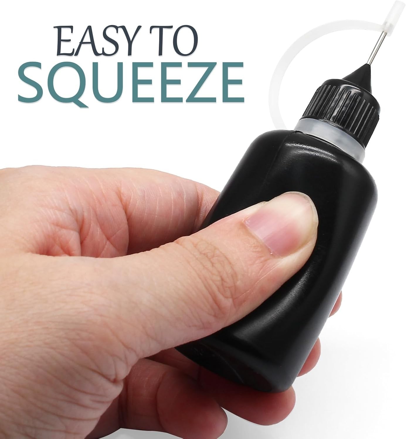 Durable 30ml Black Squeeze Bottles with Mini Funnels for Precise Applications