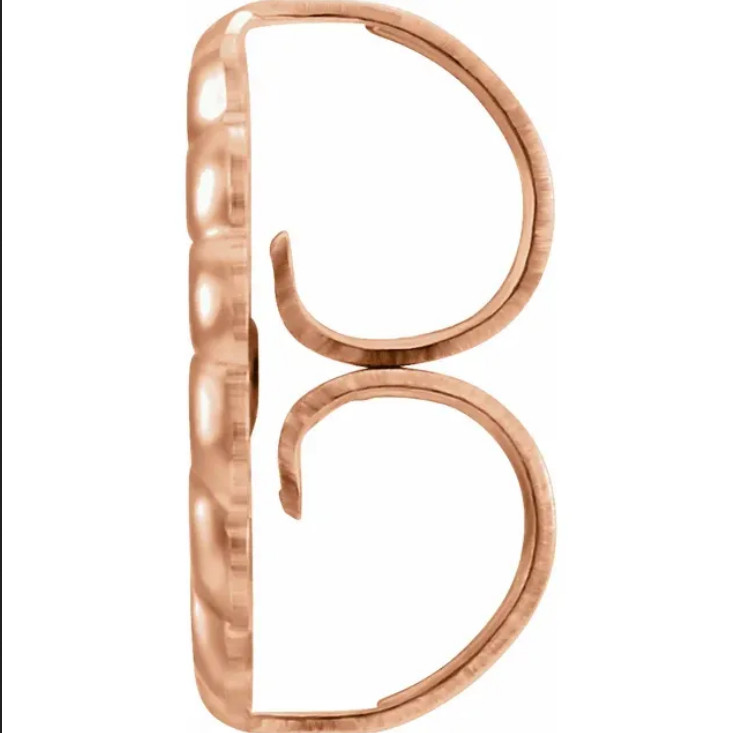 PAIR Jumbo 9.4mm LARGE 14k Rose Gold Monster Earring Friction Push backs Nuts