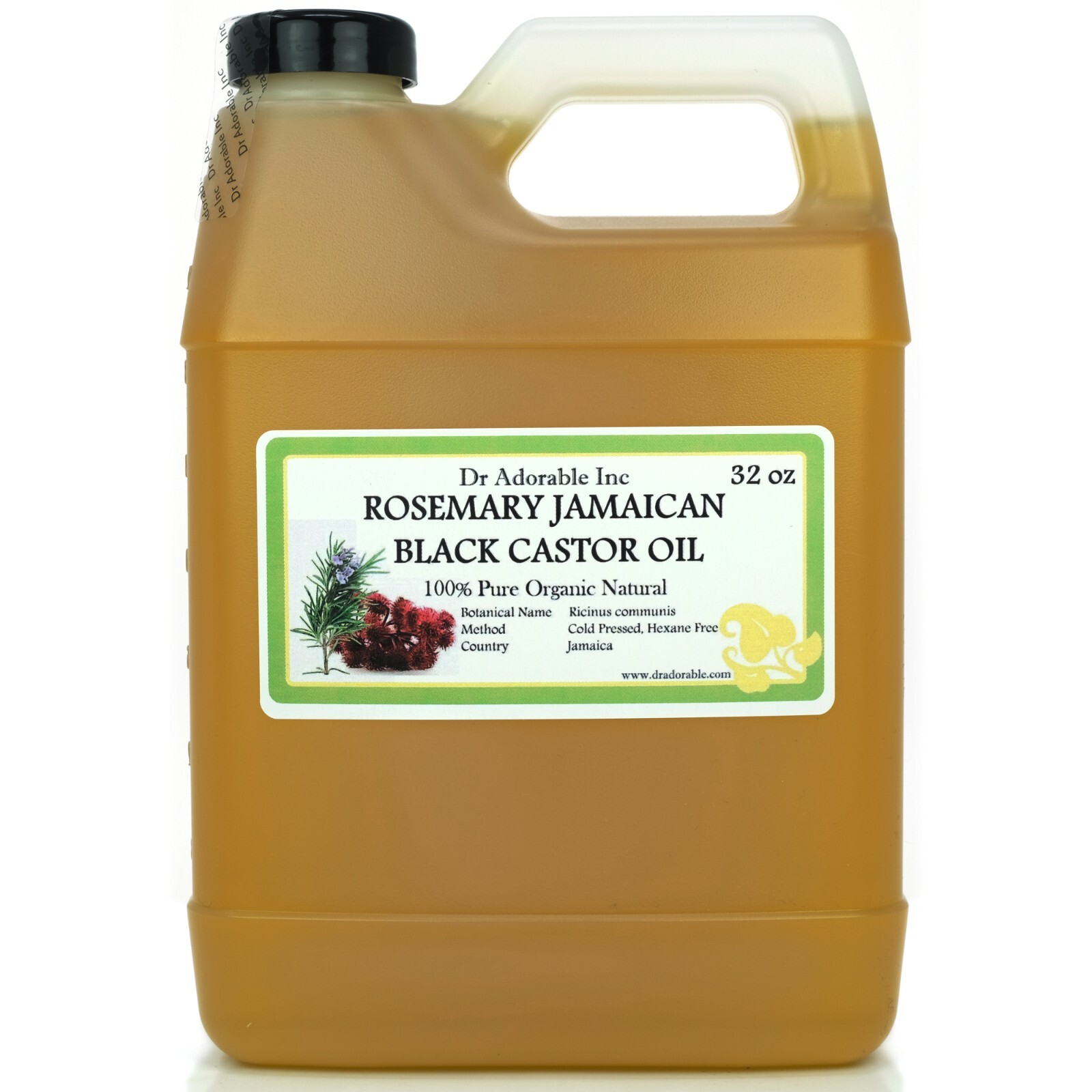 Natural Rosemary Jamaican Black Castor Oil Pure Healthy Hair Care by Dr.Adorable