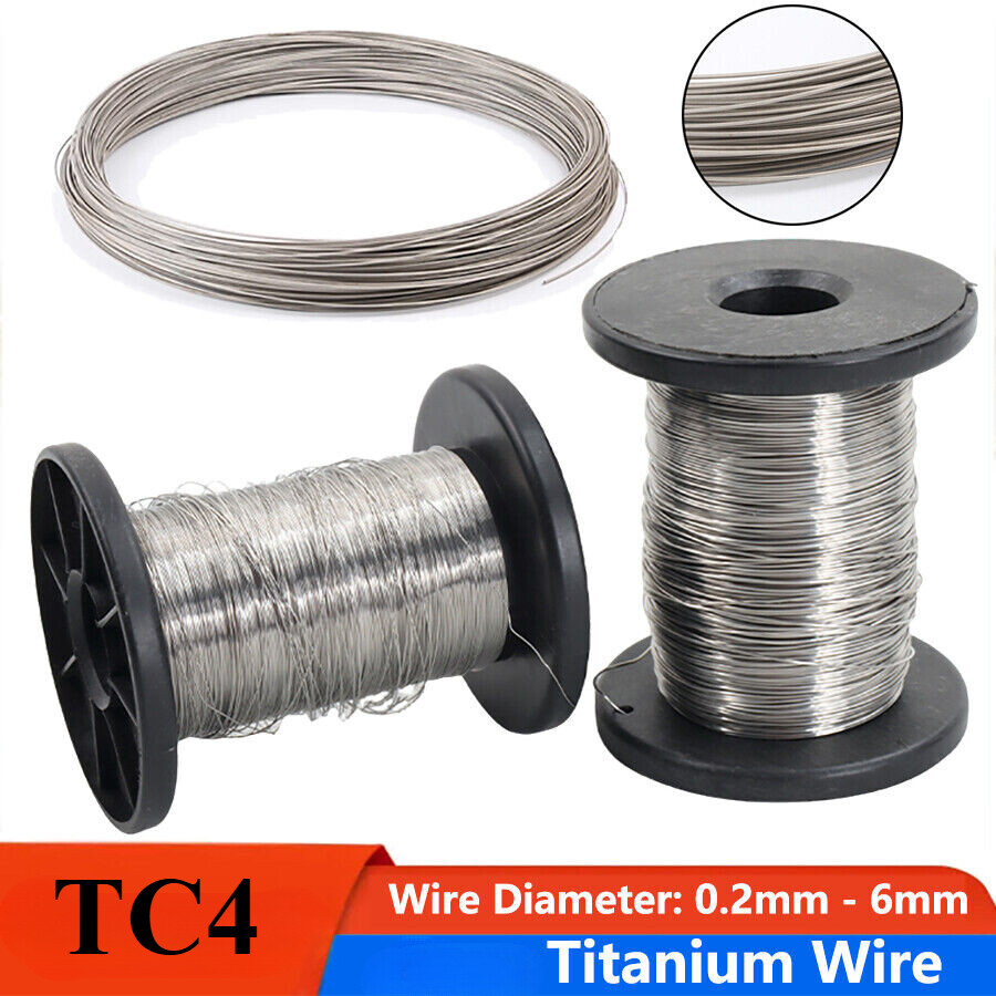 TA2 TC4 Pure Titanium Wire Dia 0.2mm – 6mm Metal Wire Metalworking DIY High Temp